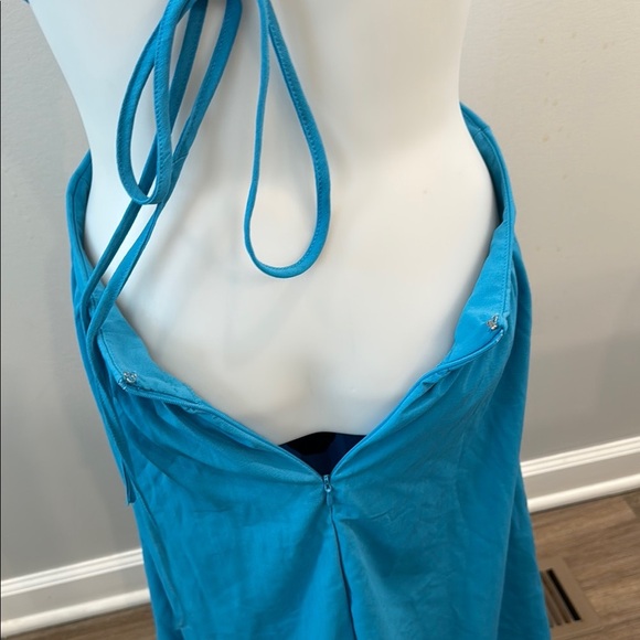 SHEIN US 2 XS Blue Maxi Dress with Cut Out and Slits - Picture 10 of 13